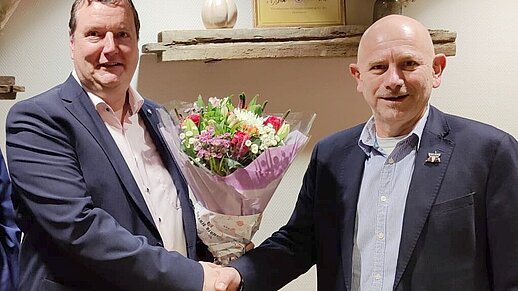 Gratulation mit Blumen