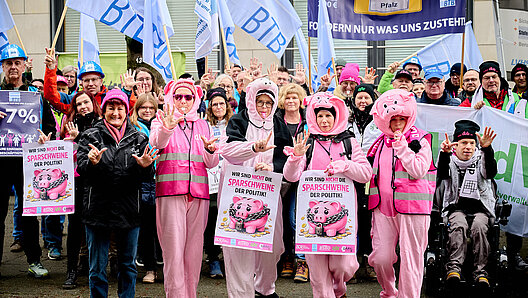 Demonstrantengruppenbild