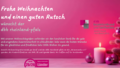 Deko-Bild mit Weihnachtsmotiv in Magenta